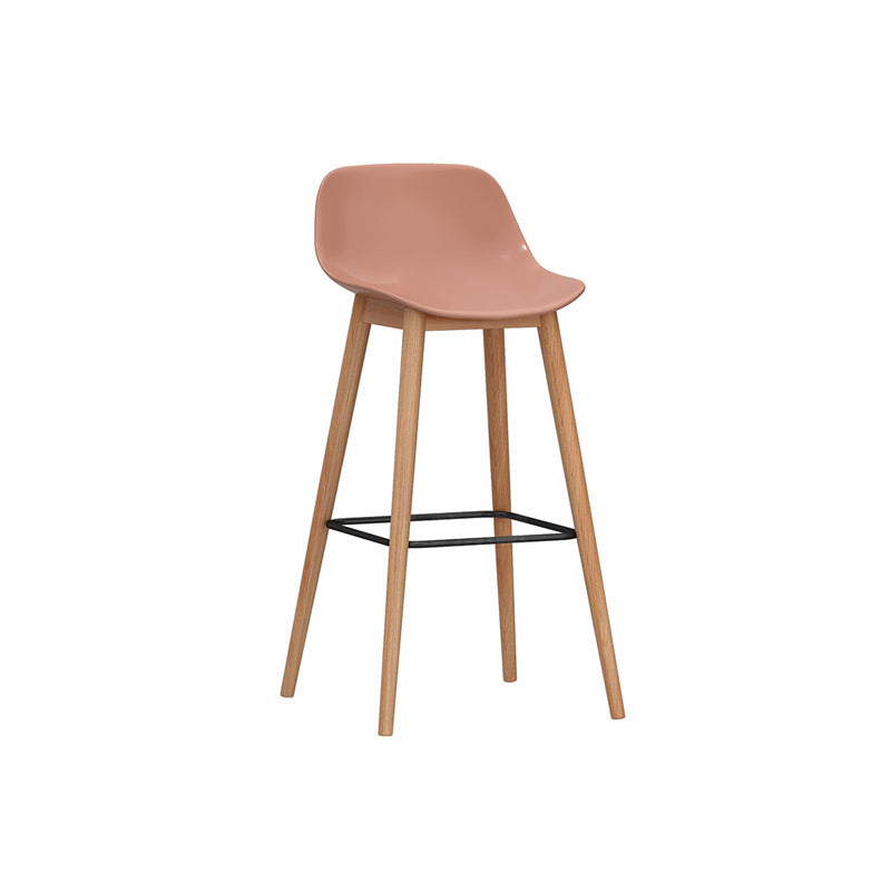 Taburete moderno de respaldo de respaldo sin brazo Taburete de bar de cajero con asiento de plástico