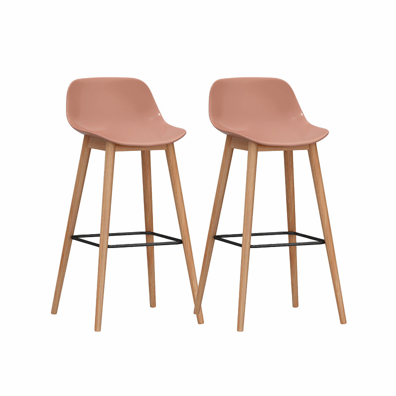 Taburete moderno de respaldo de respaldo sin brazo Taburete de bar de cajero con asiento de plástico