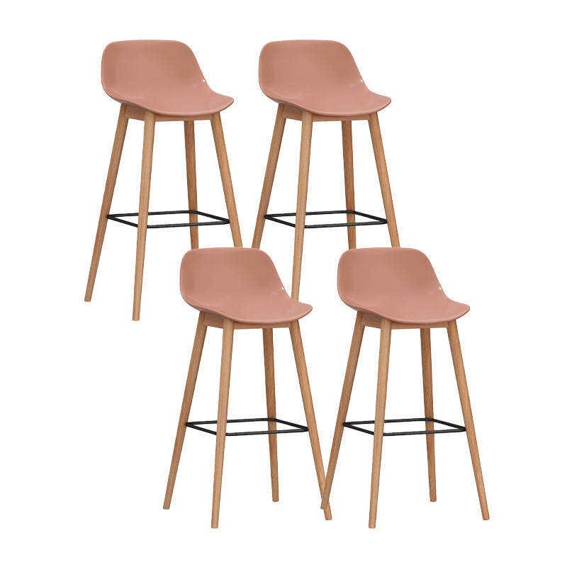 Taburete moderno de respaldo de respaldo sin brazo Taburete de bar de cajero con asiento de plástico