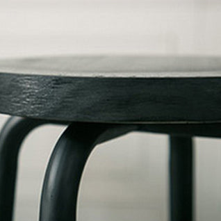 Modern Style Iron Bar Stool with Footrest Coffee Shop Casual Round Bar Stool