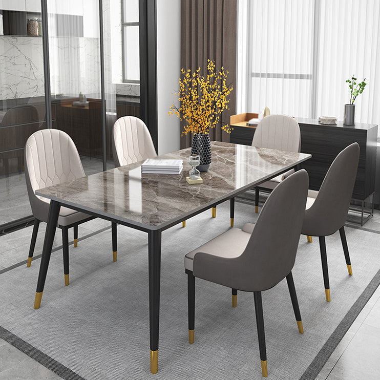 Glamstil 1/5/7 Stück Essset mit Steintisch Essmöbeln für Wohnzimmer