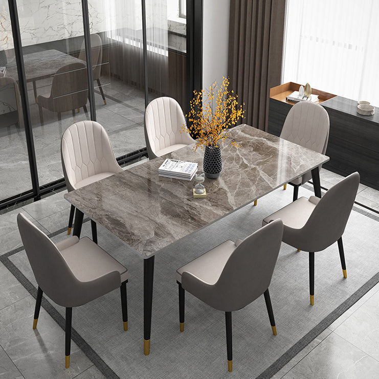 Glamstil 1/5/7 Stück Essset mit Steintisch Essmöbeln für Wohnzimmer