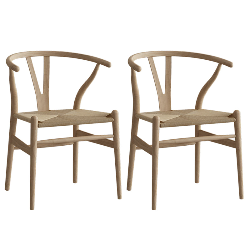 Modern 1/2/6/7 Pieces Dining Set Solid Wood Dining Table with Wooden Chairs