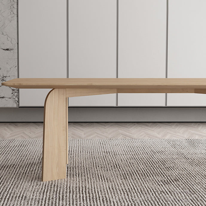 Modern 1/2/6/7 Pieces Dining Set Solid Wood Dining Table with Wooden Chairs