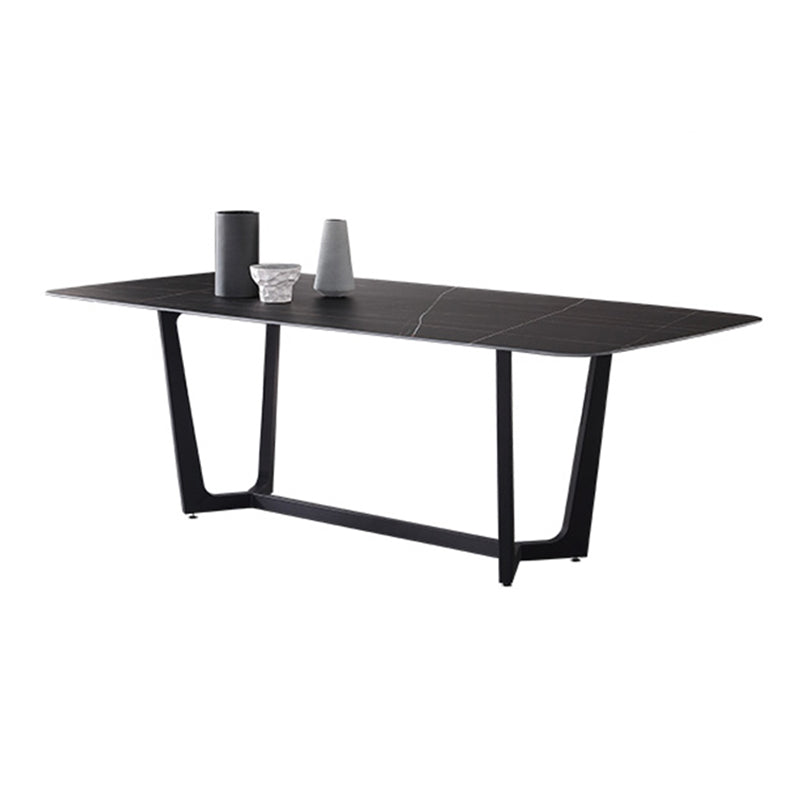 Nordic 1/4/5/6/7 Pieces Dining Set Sintered Stone Dining Table with Leather Chairs