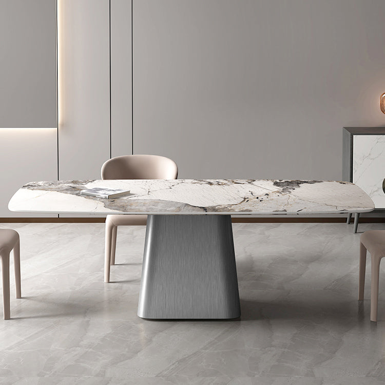 Designer Style 1/3/4/7 Pieces Dining Set Sintered Stone Dining Table with Leather Chairs