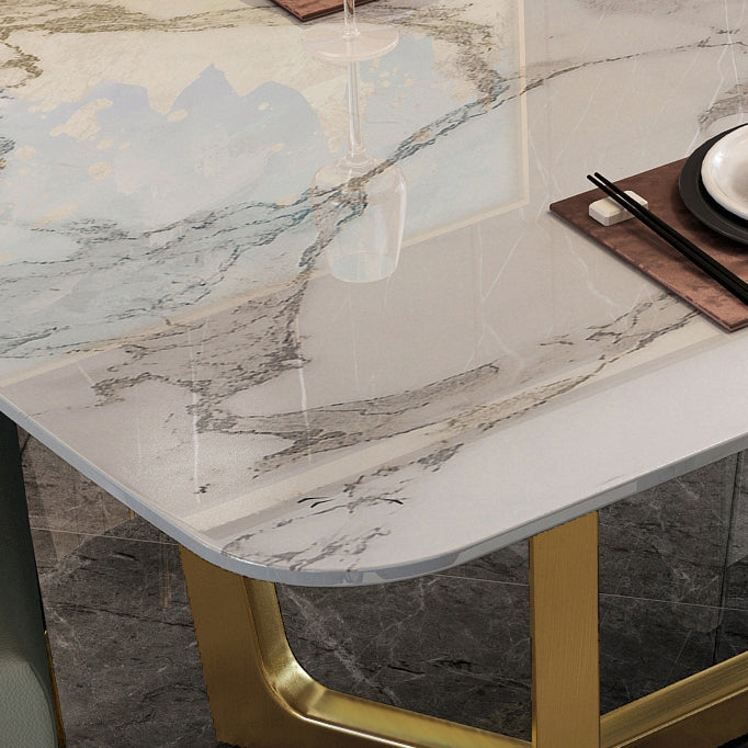 Scandinavian 1/4/5/7 Pcs Dining Chairs Set Sintered Stone Dining Table Set