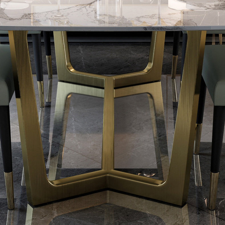 Scandinavian 1/4/5/7 Pcs Dining Chairs Set Sintered Stone Dining Table Set