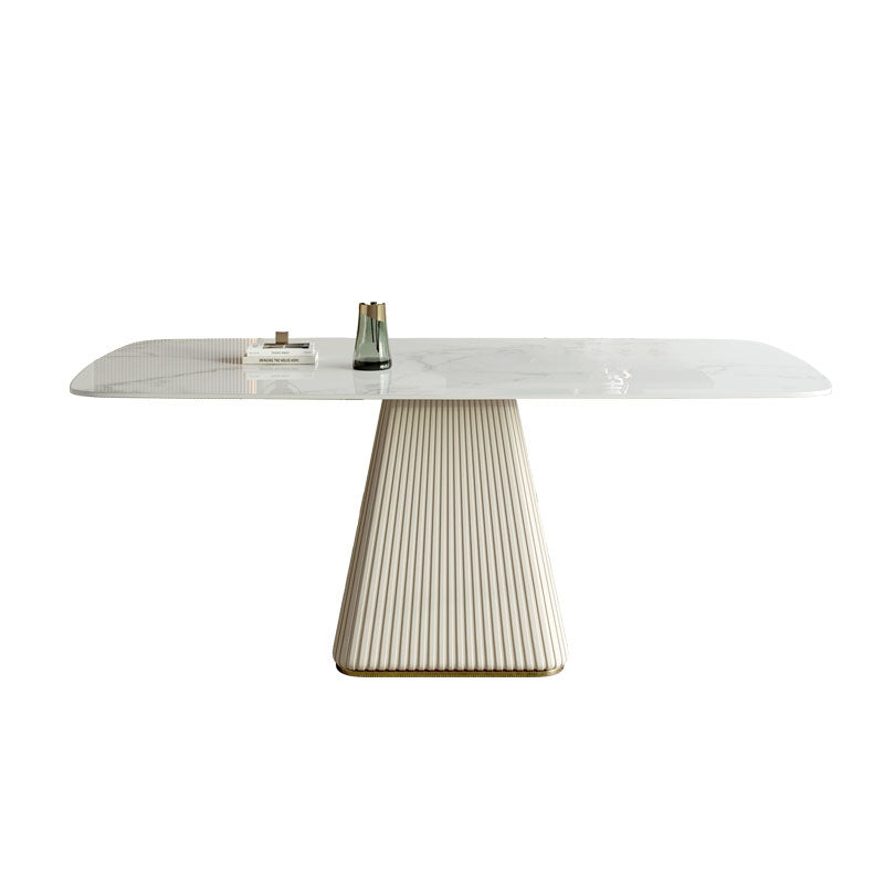 Modern 1/4/5/6/7 Pieces Sintered Stone Dining Room Set with Pedestal Base Furniture