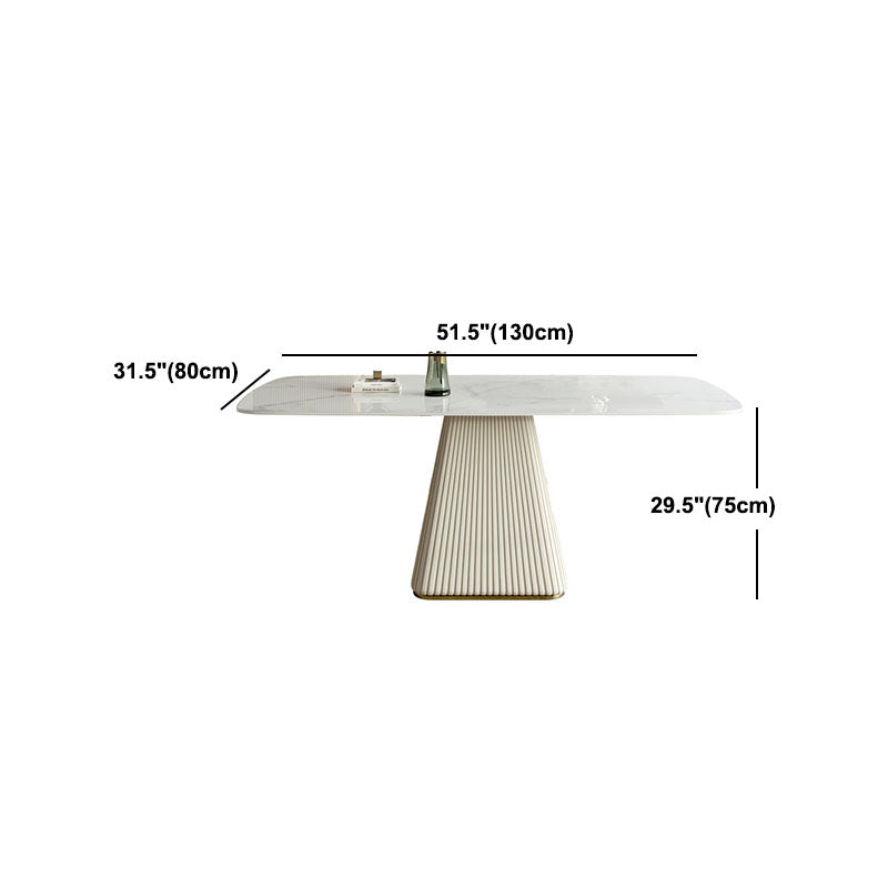 Modern 1/4/5/6/7 Pieces Sintered Stone Dining Room Set with Pedestal Base Furniture