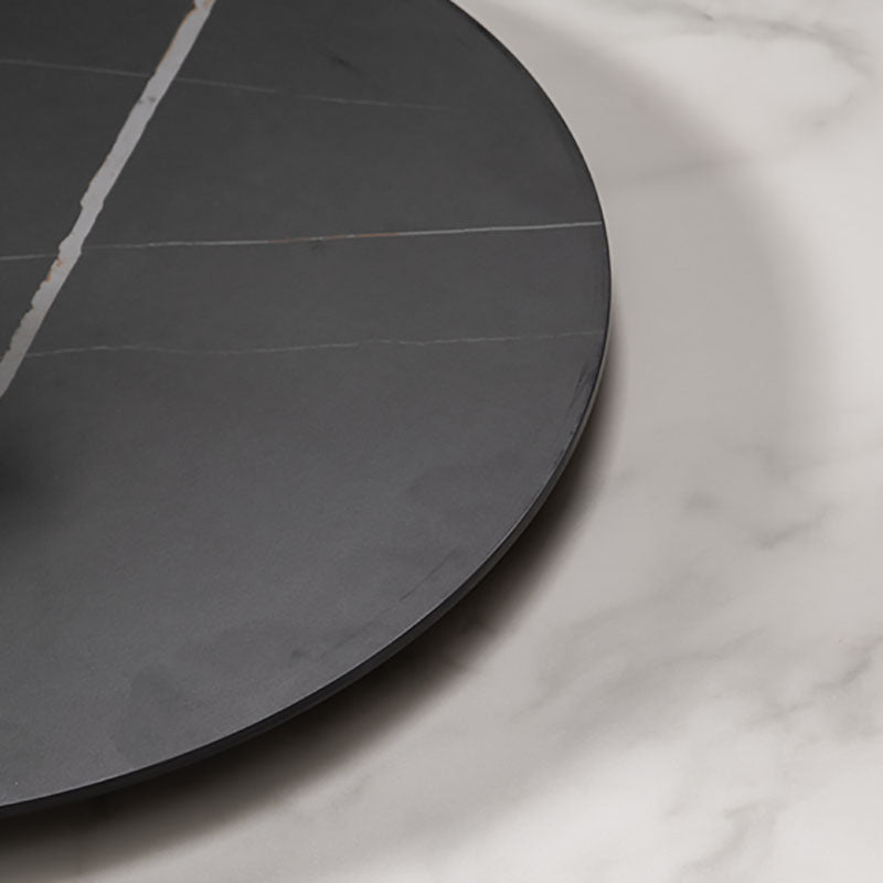 1/2/4/5/7 Pcs Dining Chairs Set  Round Sintered Stone Top Dining Room Set