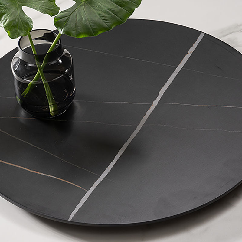 1/2/4/5/7 Pcs Dining Chairs Set  Round Sintered Stone Top Dining Room Set