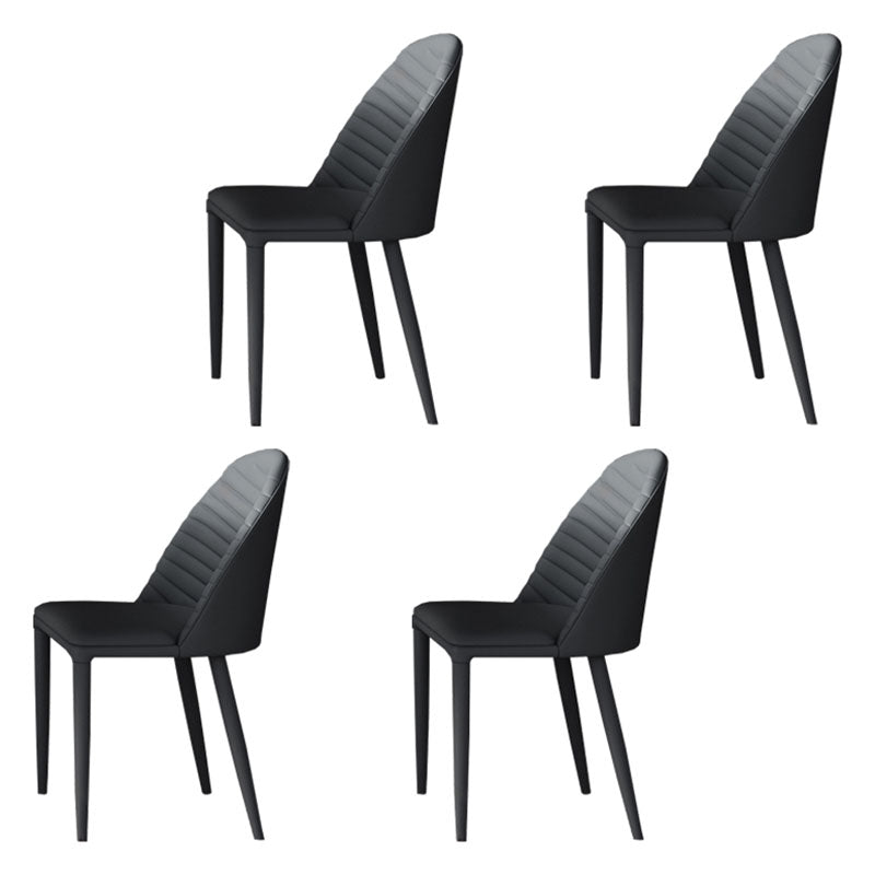 1/4/6/9 Pcs Dining Chairs Set  White Rectangular Dining Set with Leather Chairs