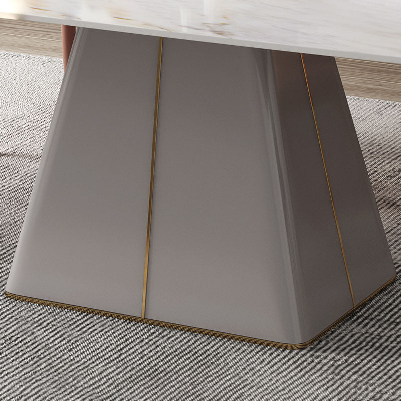 1/4/6/9 Pcs Dining Chairs Set  White Rectangular Dining Set with Leather Chairs