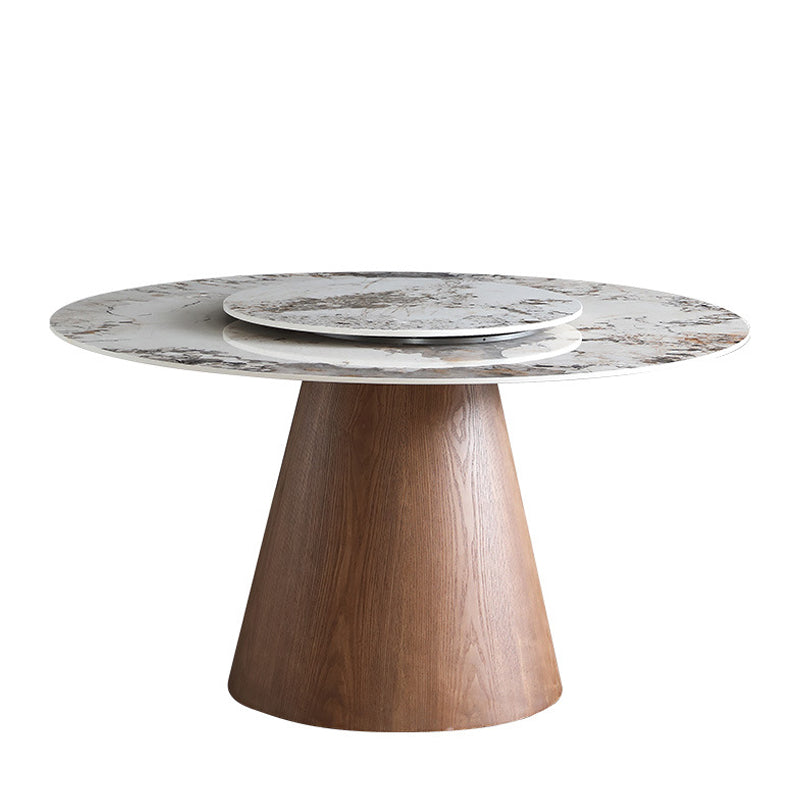 Modern 1/4/5/7 Pieces Dining Sintered Stone Dining Table Set for Kitchen with Wood Legs