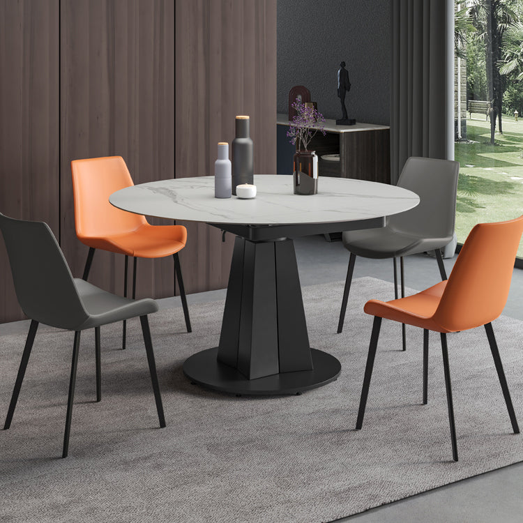 Modern Style 1/4/5/7 Pieces Dining Set Sintered Stone Dining Table Set with Metal Legs