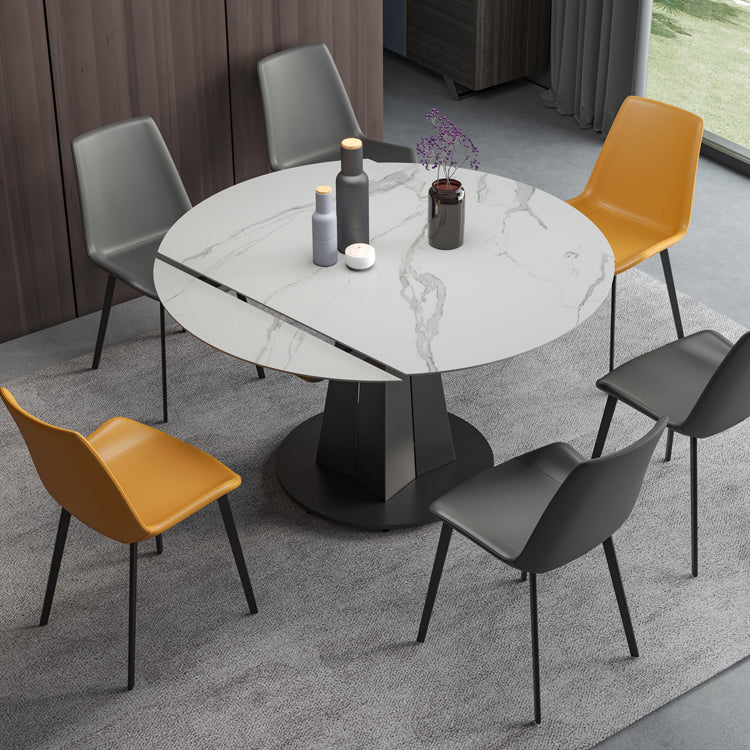 Modern Style 1/4/5/7 Pieces Dining Set Sintered Stone Dining Table Set with Metal Legs