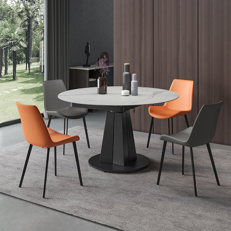 Modern Style 1/4/5/7 Pieces Dining Set Sintered Stone Dining Table Set with Metal Legs