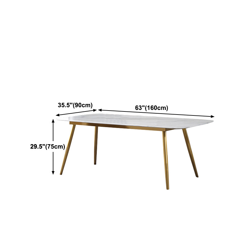 Moderni 1/4/5/7 pezzi mobili da pranzo in pietra sinterizzato per cucina con gambe metalliche