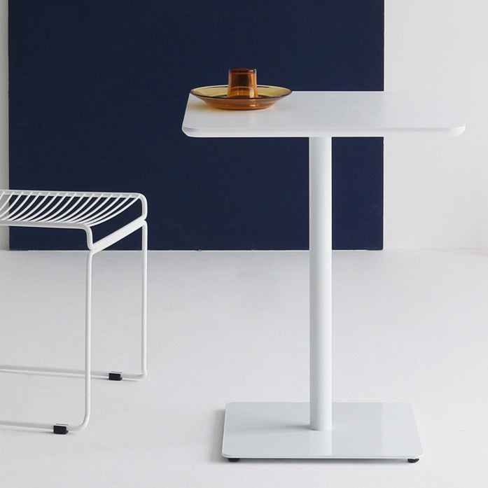 Square Pedestal Dinner Table Industrial Style MDF Dining Table for Indoor