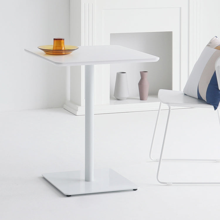 Square Pedestal Dinner Table Industrial Style MDF Dining Table for Indoor