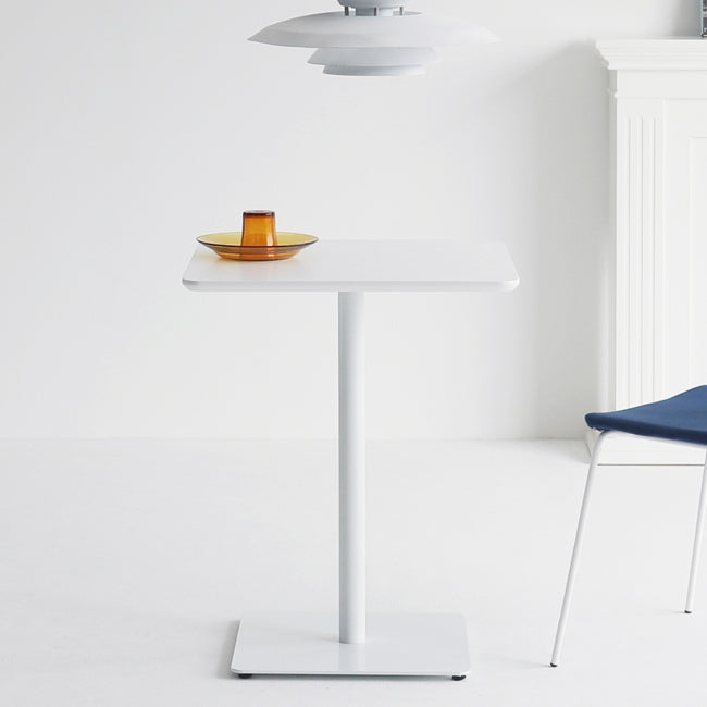 Square Pedestal Dinner Table Industrial Style MDF Dining Table for Indoor