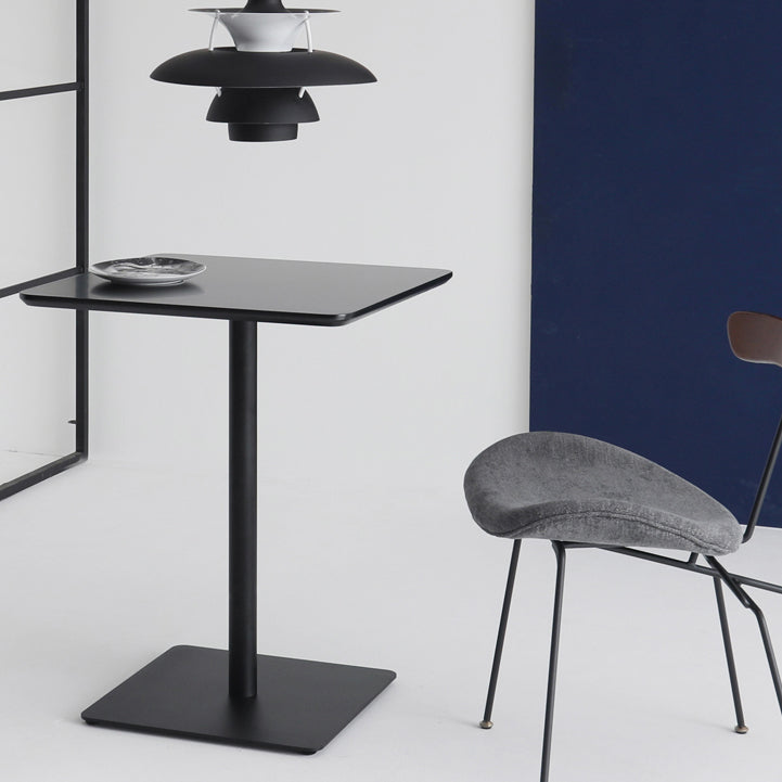 Square Pedestal Dinner Table Industrial Style MDF Dining Table for Indoor