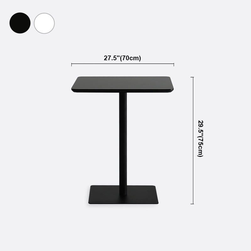 Square Pedestal Dinner Table Industrial Style MDF Dining Table for Indoor