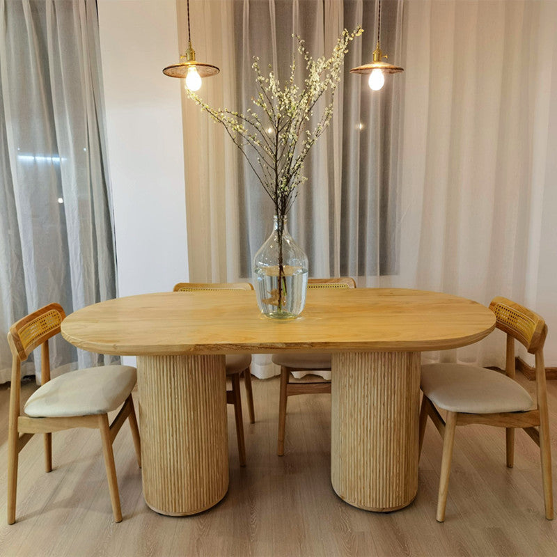 Mesa de comedor de madera maciza de pino