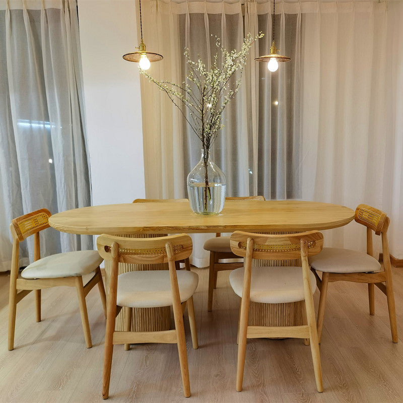 Mesa de comedor de madera maciza de pino