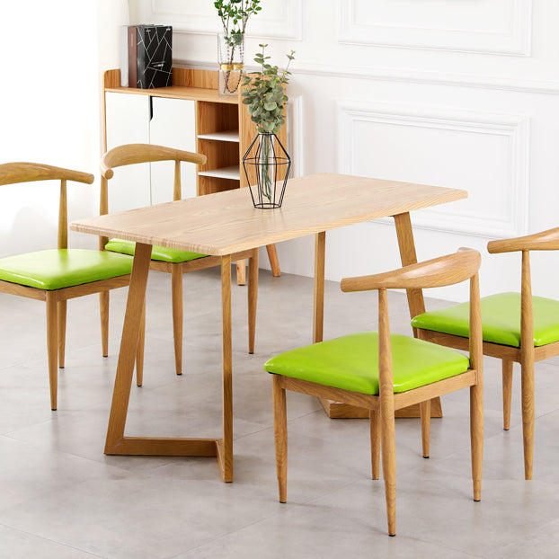 Mesa de madera de cocina industrial para restaurante mesa de comedor con base de madera