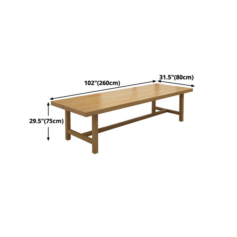 Mesa de comedor industrial de madera maciza mesa de madera con base de caballete