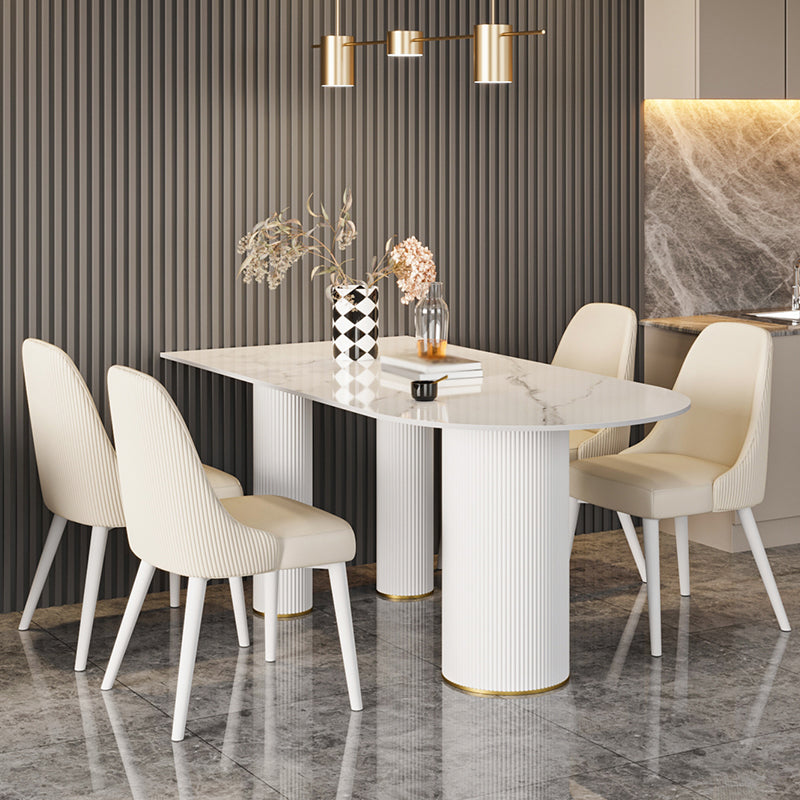 Metal Traditional Luxury Free Form Indoor Table Sintered Stone Table with 3 Legs