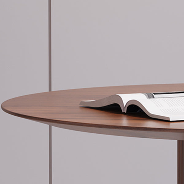 Solide houten ronde tafel voor restaurant moderne houten tafel met voetstukbasis