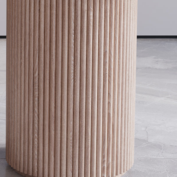 Solide houten ronde tafel voor restaurant moderne houten tafel met voetstukbasis