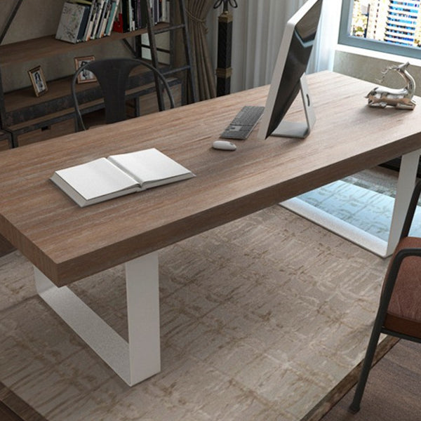 Mesa de comedor de madera contemporánea Mesa de comedor rectangular con base de trineo