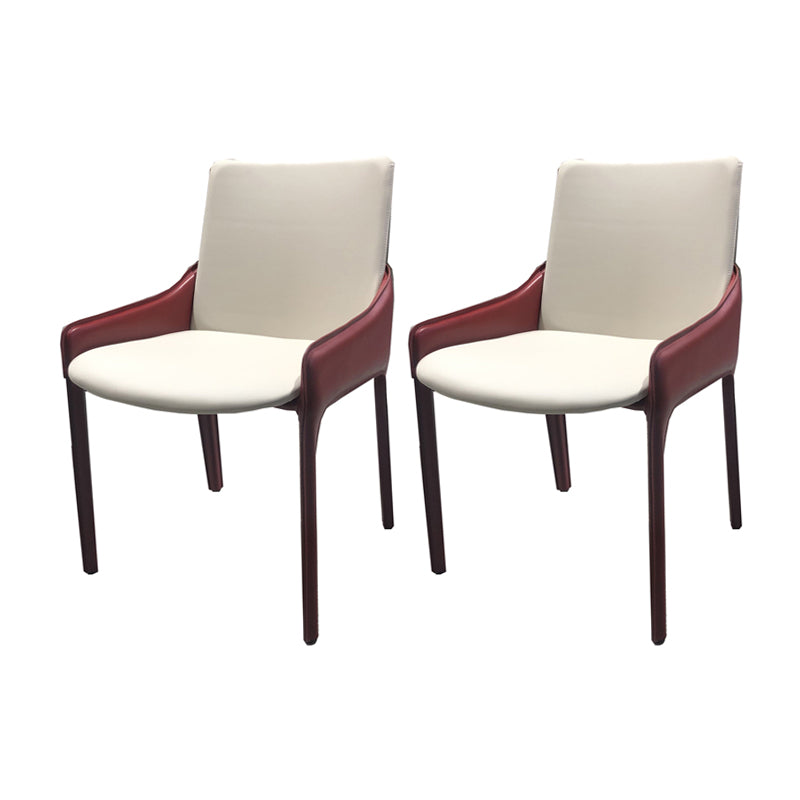 Modern Metal Dining Chair Leather Arm Dining Room Chair for Home Use