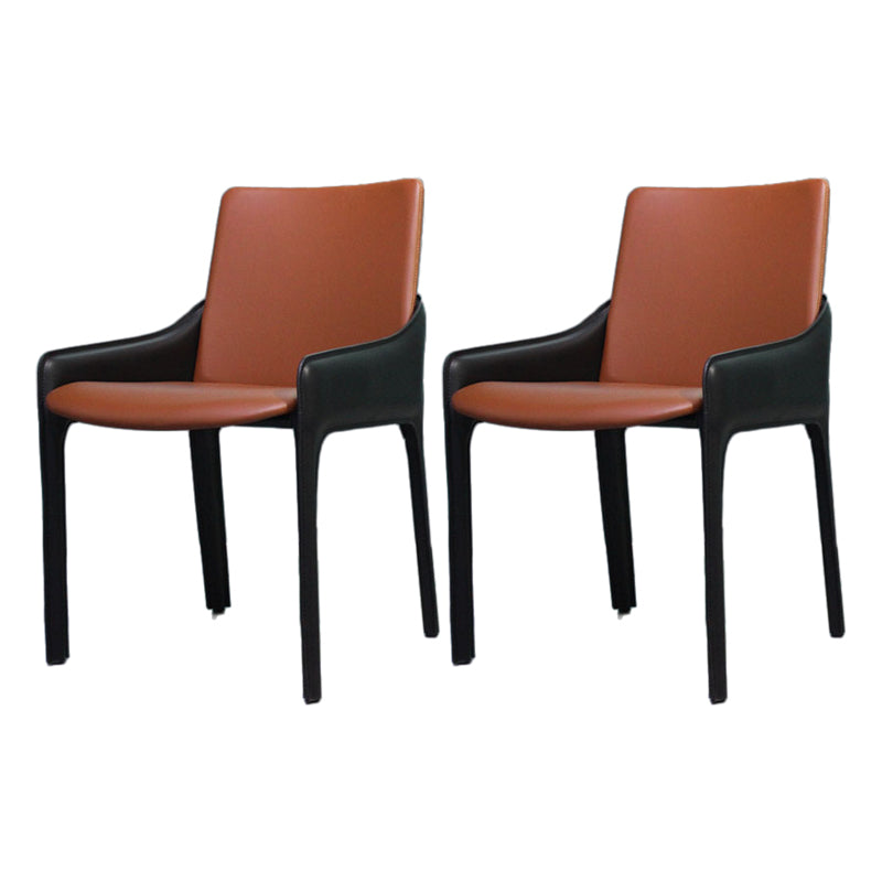 Modern Metal Dining Chair Leather Arm Dining Room Chair for Home Use