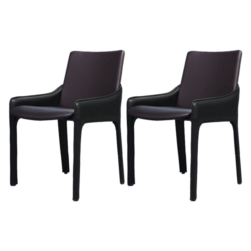 Modern Metal Dining Chair Leather Arm Dining Room Chair for Home Use