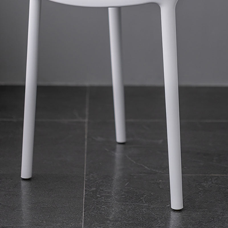 Scandinavische open achterkant Dining Side stoel Plastic Dining Armless Stoel