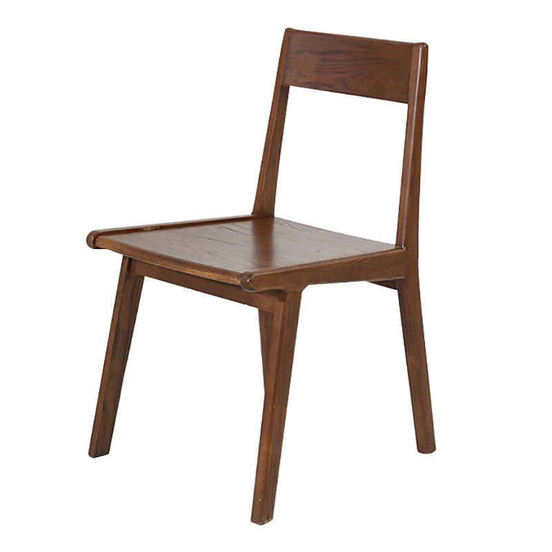 Silla con respaldo abierto de estilo contemporáneo, silla sin brazos con patas de madera para cocina
