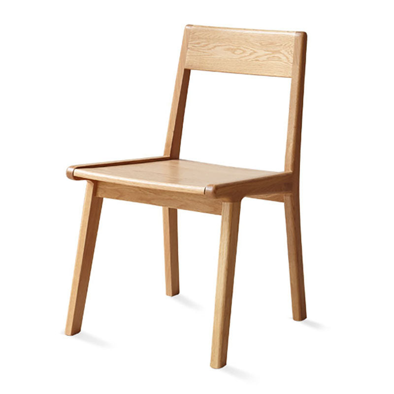 Contemporary Style Open Back Chair Dining Armless Chair with Wooden Legs for Kitchen