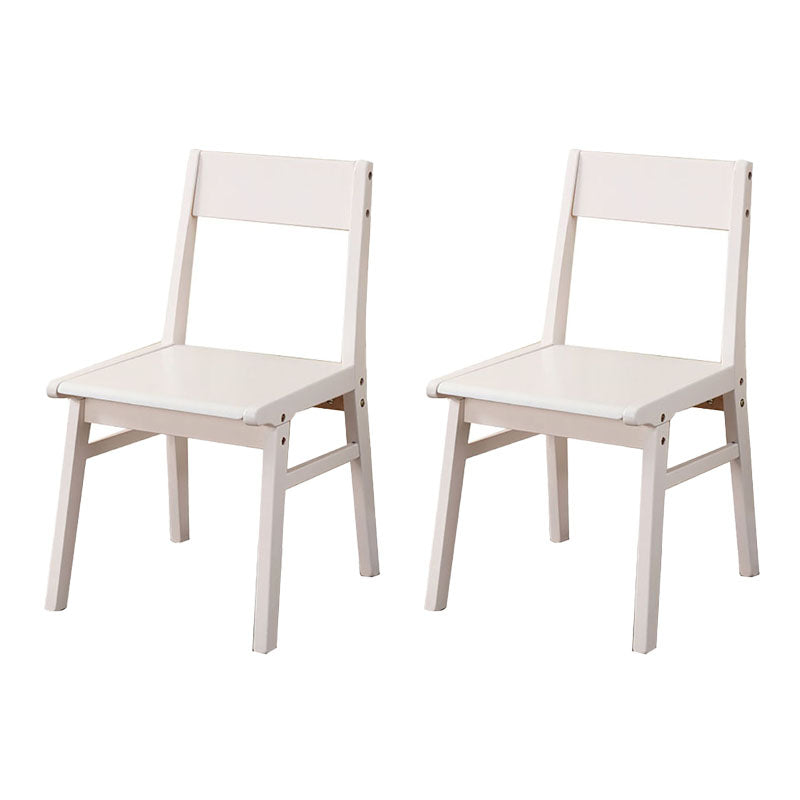 Silla con respaldo abierto de estilo contemporáneo, silla sin brazos con patas de madera para cocina