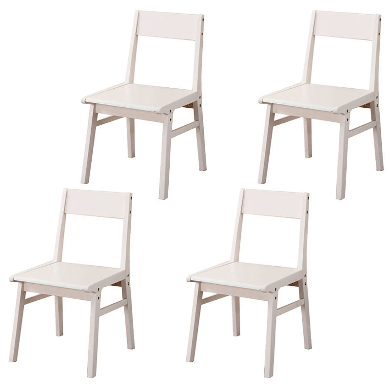 Silla con respaldo abierto de estilo contemporáneo, silla sin brazos con patas de madera para cocina