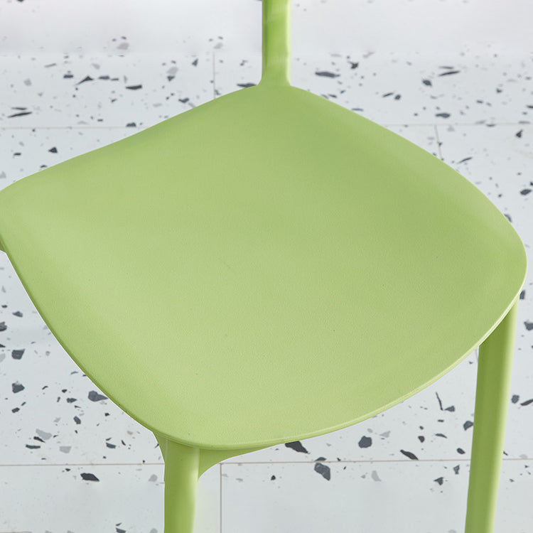 Silla escandinava de plástico para comedor, cocina, silla lateral con respaldo abierto