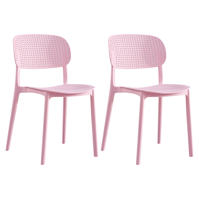 Silla escandinava de plástico para comedor, cocina, silla lateral con respaldo abierto