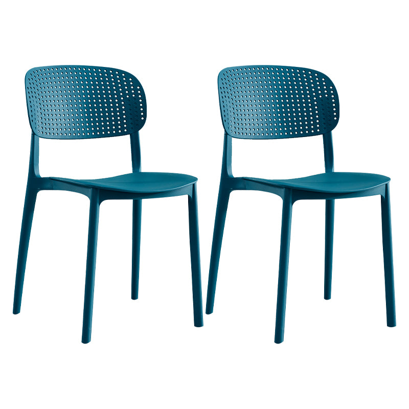 Silla escandinava de plástico para comedor, cocina, silla lateral con respaldo abierto