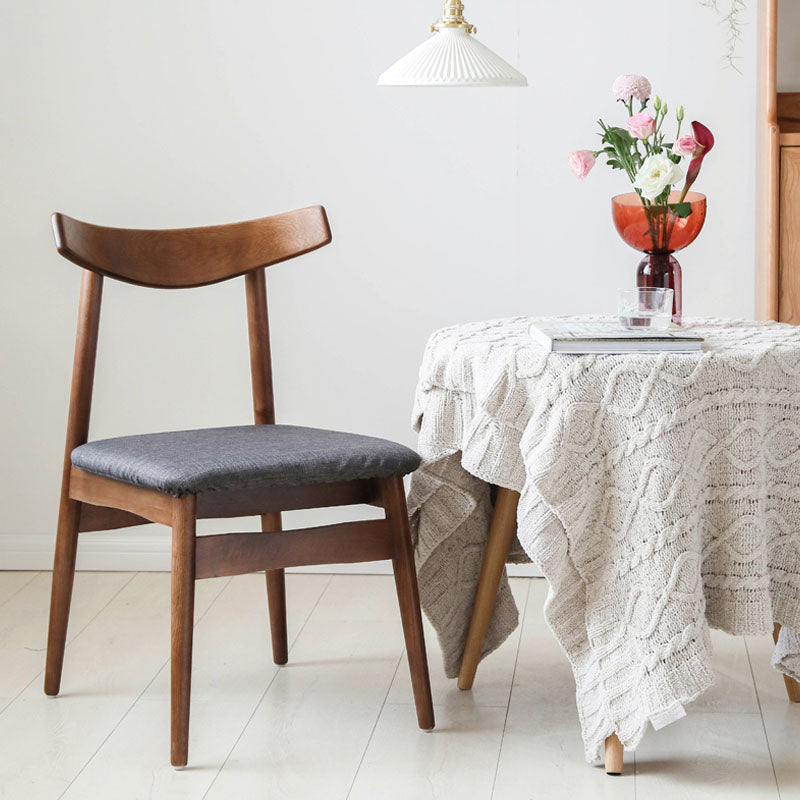 Sillas con respaldo abierto de estilo moderno, silla sin brazos con patas de madera para cocina