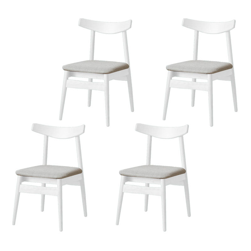 Sillas con respaldo abierto de estilo moderno, silla sin brazos con patas de madera para cocina