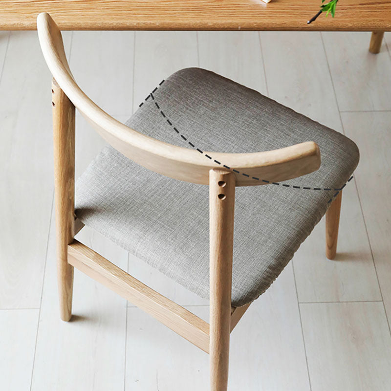 Sillas con respaldo abierto de estilo moderno, silla sin brazos con patas de madera para cocina
